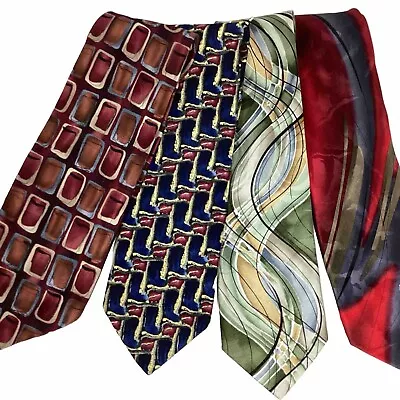 Vintage Jerry J Garcia Grateful Dead Mens Neckties Lot Of 4 100% Silk   • $38