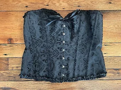 Womens 5XL Corset Black Over Bust Gothic Steam Punk • $17.37