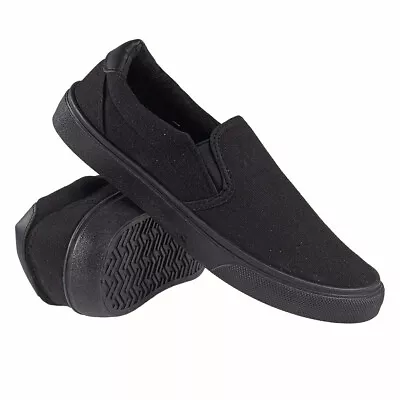 Mens Slip On Casual Canvas Espadrilles Deck Plimsolls Trainers Pumps Shoe Size N • £11.95