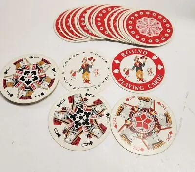 Rare Round Red Vintage Playing Cards In Plastic Case Made In Hong Kong • $4.07