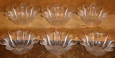 Vintage Dartington Crystal 24% Lead Glass Daisy Dessert Bowls Set Of 6 • £30