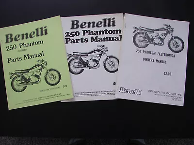 BENELLI / MOTOBI / GUZZI 250cc PHANTOM ELETTRONICA PARTS & OWNERS MANUALS COSMO • $19.99