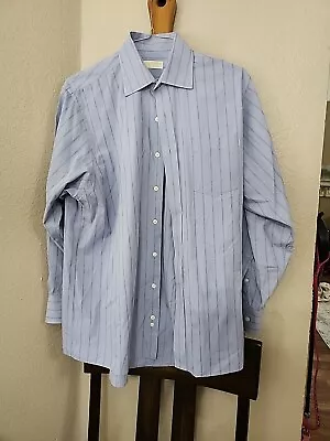 MICHAEL KORS Men’s Long Sleeve Regular Fit Striped Dress Shirt SizeXL 17 - 34/35 • $3.97