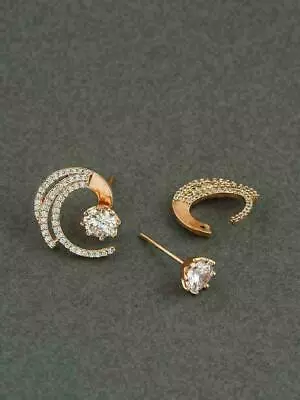 2.1ct Lab Created Diamond Designer Stud Engagement Wedding Earring 14k Rose Gold • $238