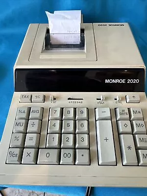 Monroe 2020  Printing Calculator Adding Accounting Receipt Tested Works • $35.77