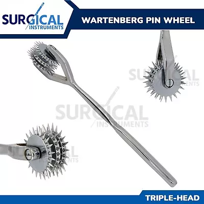 Metal Neuro Wartenberg Pinwheel Diagnostic Instrument Pin Wheel 3 Head German Gr • $9.99