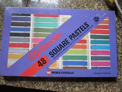 *Pastels Weber Costello Alphacolor Square Box Of 48 Sticks-Vintage • $22.99