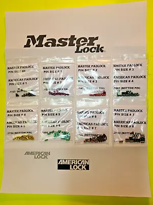 Master American Lock Padlock Cyliner Rekey Pin Set Kit Lot Locksmith Lock Sport • $15.69