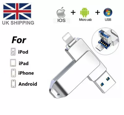 Metal 1TB USB 3.0 Flash Drive External Memory Stick Disk For IPhone X 13 12 IPad • £10.99