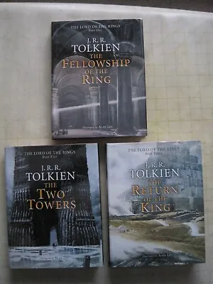 The Lord Of The Rings Trilogy By J R R Tolkien 2002 HB Illustrated By Alan Lee • £75