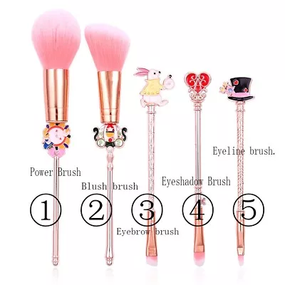 Alice In Wonderland Professional Make Up Brush Set Foundation Blusher Powder • $39.50