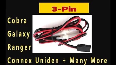 Power Cord - 3-Pin Heavy Duty 12g Wire With Dual 10A Fuses For Many CB Radio's • $9.99