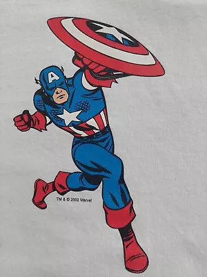 Vintage 2002 Marvel Captain America T Shirt L • £10.95