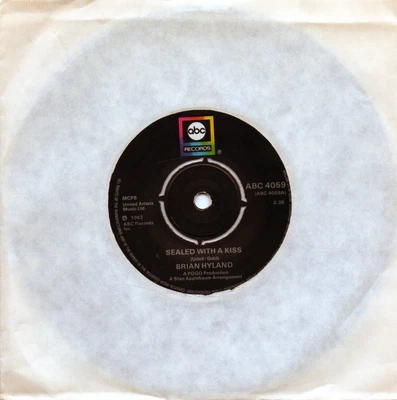 £1.50 • Buy BRIAN HYLAND  SEALED WITH A KISS  UK REISSUE 7  45rpm SINGLE  VERY GOOD/BETTER