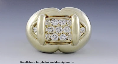 $3024 • Buy Huge 14k Gold & ~1.40-1.76ct Diamond Designer Ring By Jose Hess
