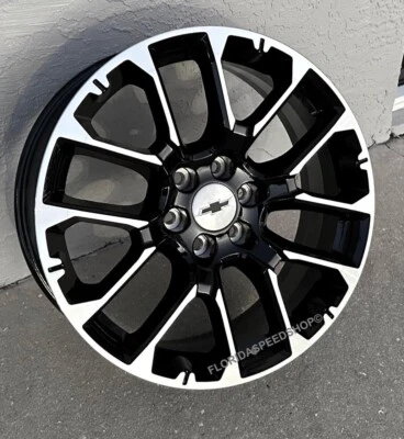 $1379 • Buy MACHINED/GLOSS BLACK SILVERADO LTZ/Z71/RST Wheels 22X9  FITS 1999-2023 SILVERADO