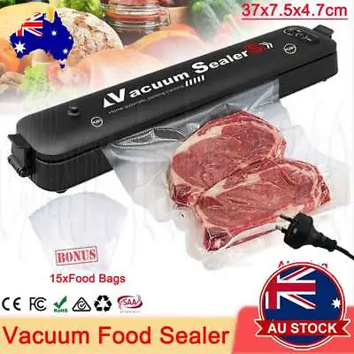 Automatic Vacuum Sealer Food Packing Machine AU Plug With 15PCS Vaccum Food Bags • $17.45