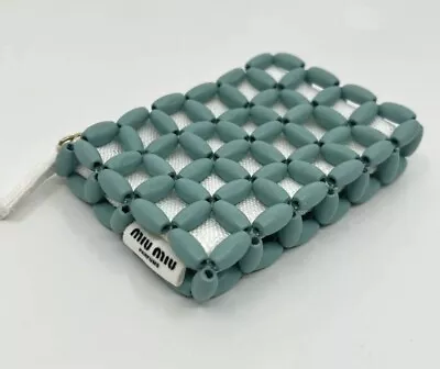 New MIU MIU Green Coin Purse Pouch VIP Gift Cosmetic Bag • $29