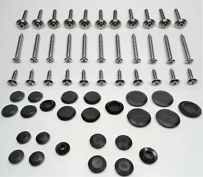 33 Chrome Screws & 25 Sheet Metal Plugs! Fits Paige Rover Stutz Volkswagen Etc • $12.71