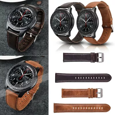 Leather Wrist Band Strap For Samsung Galaxy Watch 3 4 5 Pro 40/41/44/42/46/45mm • $14.55