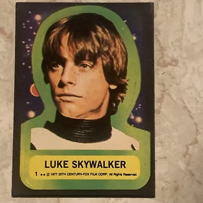 Luke Skywalker 1977 Topps Star Wars Stickers #1 - RC - Rookie - EX-MT • $50