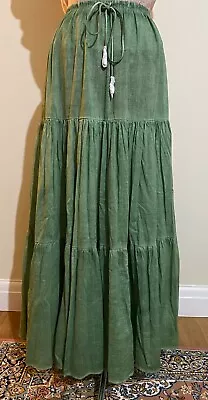Zara Green Tie-Dye Midi Skirt Size S M L RRP £49.99 REF 4088/240 • £27.99