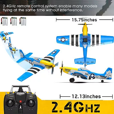 2.4G 4CH RC Racing Airplane 6-Axis Gyro Gliding Aircraft Plane EPP 3xBattery RTF • $138