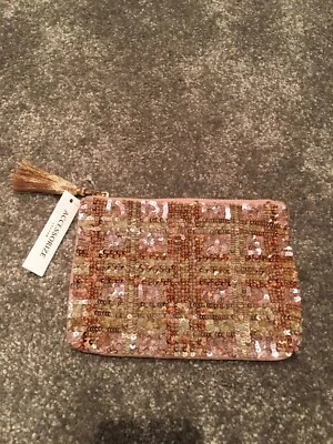 £9.99 • Buy Rose Gold Sequin/fabric Make Up/cosmetic Bag By Accessorise