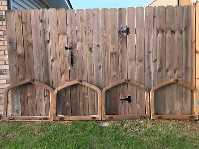 Vintage Window Sashes  Beautiful Antique Louisiana Cypress Natural Wood Set Of 4 • $680