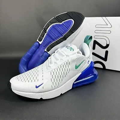 Nike Air Max 270 White Lapis Women's White Blue Sneakers AH6789-109 Size 7.5 • $84.97