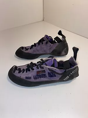 5 10 Five Ten USA Made Size 9.5 Euro 42.5 Purple Suede Climbing Shoes • $26.39