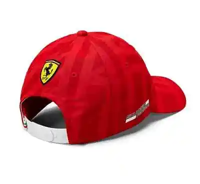 Scuderia Ferrari Official F1 Team Baseball Cap Scudetto Monza Red Hat Snapback • $49.99