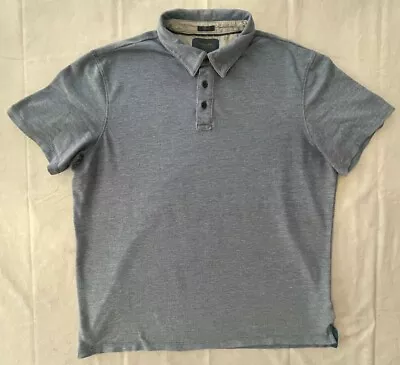 Fairlane Shirt Mens Large Short Sleeve Blue Stretch Polo • $14.95