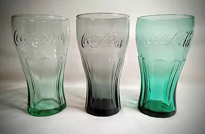 Vintage McDonald's Coca Cola Collectible Glasses (Set Of 3) Various Colors • $26.99