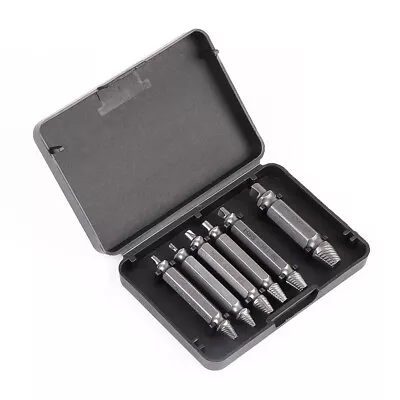 6x Broken Screw Extractor Remover Set Drill Bits Speed Out Damaged Stripped Tool • £3.52