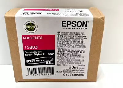 EXPIRED NOV 2021 - Epson Genuine Ink Magenta 3800 Stylus Pro T5803 Genuine • $19.98