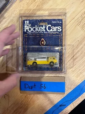 1974 Vintage TOMY Pocket Cars Yellow La France Ladder Chief Fire Truck SEALED • $34.99