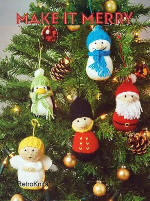 Christmas Tree Decorations  Easy Knit  Knitting Pattern  Printed On Heavy Paper  • £2.15