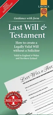 £12.99 • Buy Last Will & Testament Standard Pack By Lawpack