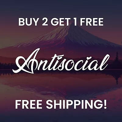 Antisocial Vinyl Decal Banner Vinyl Decal Sticker JDM Cute Car Girl Love • $6.42