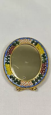 Vintage Italian Mini Picture Frame Stand Holder Millefiori Micro Mosaic Flowers • $60