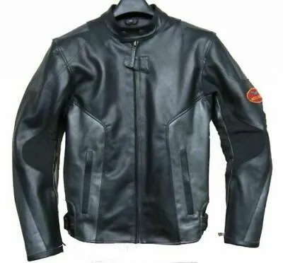 Moto Guzzi Racing Motorbike Leather Jacket In Cow Hide/5 Ce Approved Protectors • $167.72