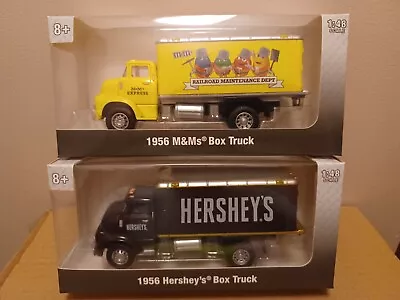 2 PACK 1:48 Scale 1956 Box Trucks - HERSHEY & M&Ms -  RETIRED • $27.99