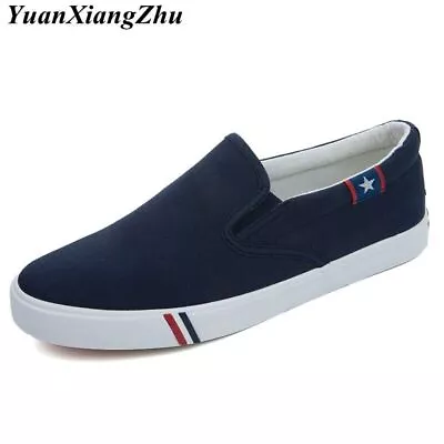 Zapatos De Lona Para Hombres Mocasines De Moda Casuales Simples Elegante Verano • $49.99