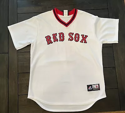 🔥 BABE RUTH #3 Boston Red Sox RARE Majestic Cooperstown Throwback Jersey Large • $179