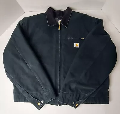 Vintage Carhartt Detroit Duck Jacket Blanket Lined  Black READ • $175