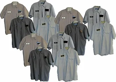 Used Work Shirts Lot Of 12 Grade B Long / Short Sleeve Mechanics -Free Shipping  • $49.99