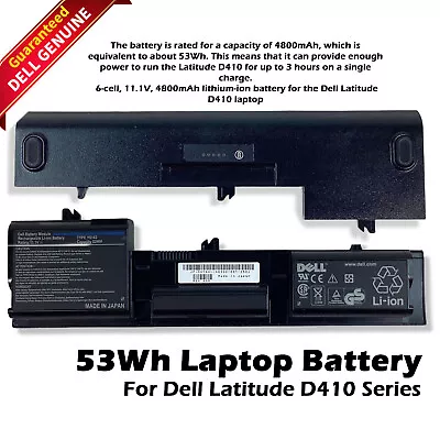 Genuine Dell Latitude D410 Series Battery UY441 Y6142 X5308 W6617 11.1V 53WH • $16.90