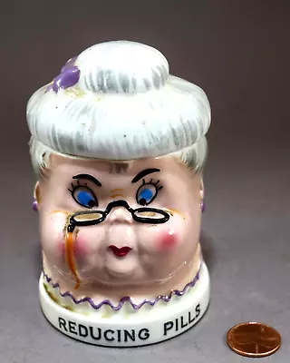 Rare Vintage Shafford Reducing Pills Lady Head Ceramic Container Japan 5963y Nr • $39.99