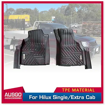 AUS TPE Floor Mats For Toyota Hilux Single Extra Cab 2005-2015 Door Sill Covered • $183.99
